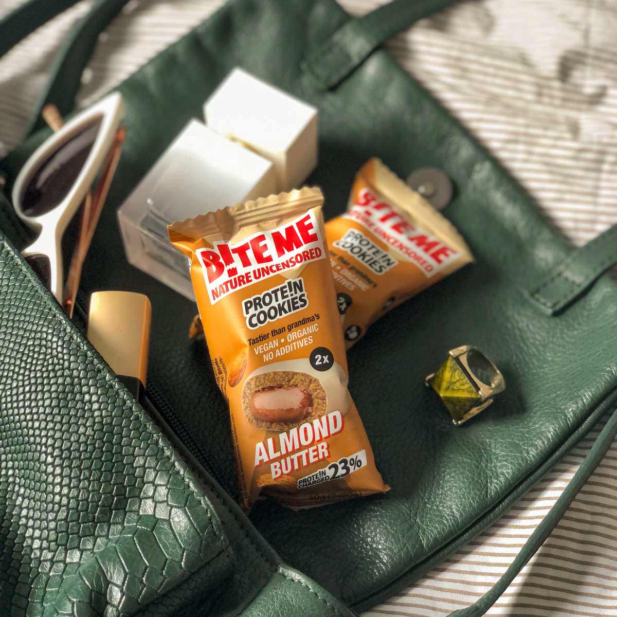 bite me vegan protein cookies almond butter