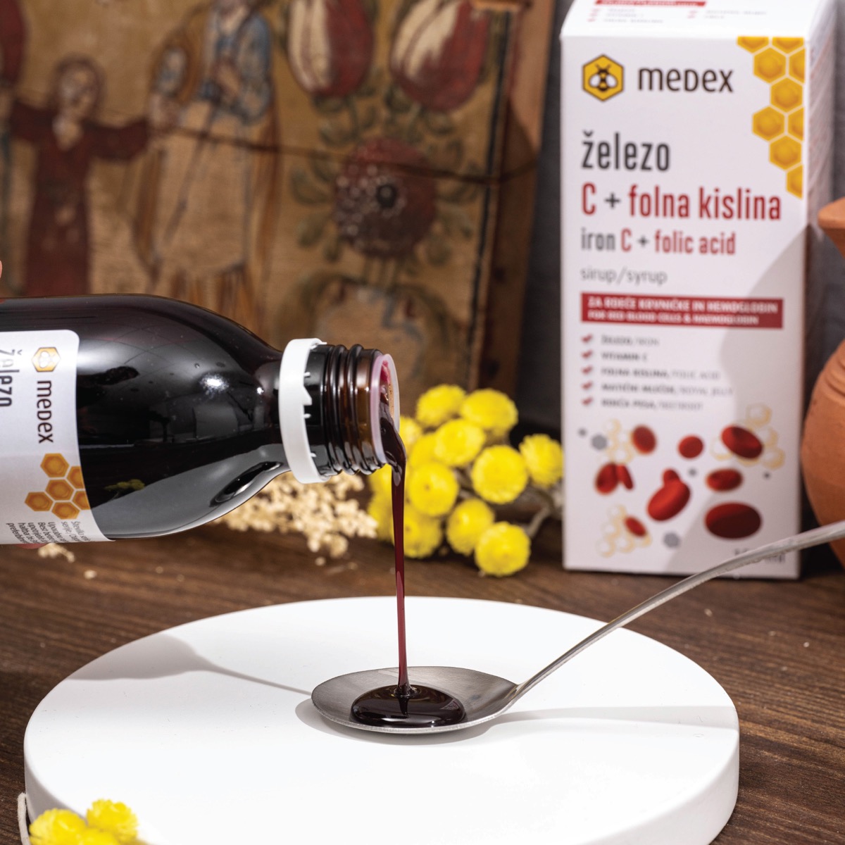 medexov sirup železo C plus folna kislina za rdeče krvničke in hemoglobin