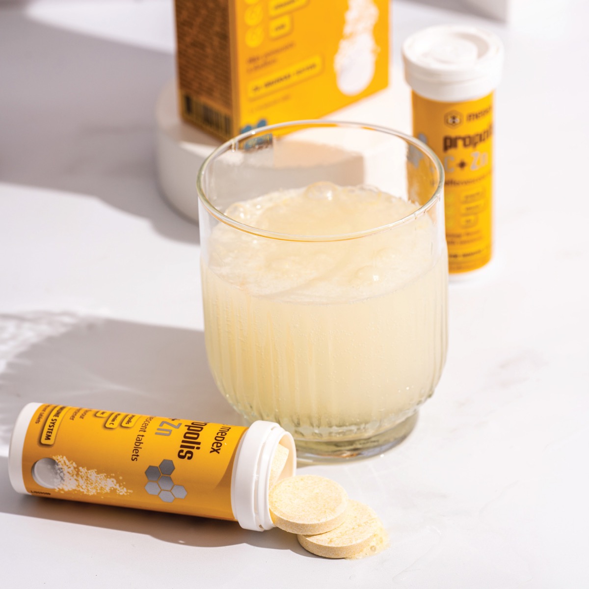 medexove šumeče tablete propolis c plus zn